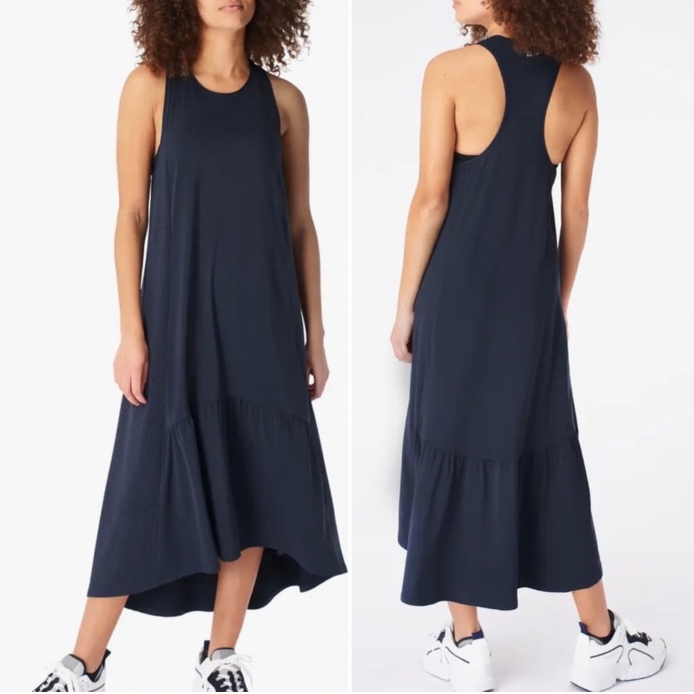 Sweaty Betty Ace Racerback Navy Midi Dress Size L